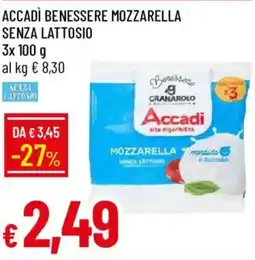 Galassia Accadi Benessere Mozzarella senza lattosio offerta