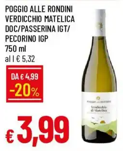 Galassia Poggio alle rondini Verdicchio di Matelica offerta