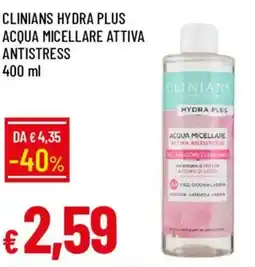 Galassia Clinians Hydra Plus acqua micellare attiva antistress offerta