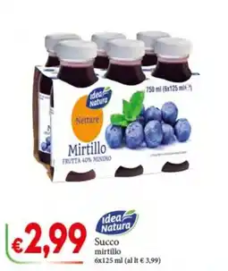 D'Italy Idea Natura Succo mirtillo offerta