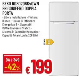 Galassia Beko frigorifero doppia porta offerta
