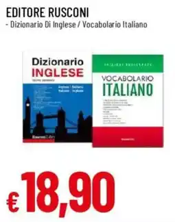 Galassia Dizionario Inglese / Vocabolario Italiano Editore Rusconi offerta
