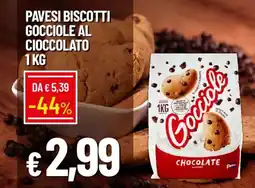 Galassia Biscotti Gocci ole al cioccolato Pavese offerta
