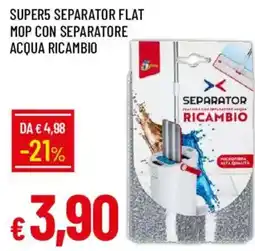 Galassia Super5 separator flat mop con separatore acqua ricambio offerta