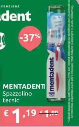 Ipersoap Mentadent Spazzolino tecnico offerta