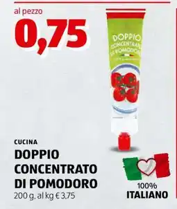 ALDI DOPPIO CONCENTRATO DI POMODORO offerta
