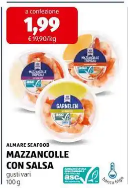 ALDI ALMARE SEAFOOD MAZZANCOLLE CON SALSA offerta