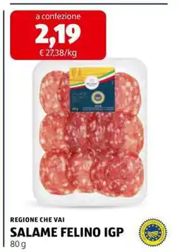 ALDI Salame Felino IGP offerta