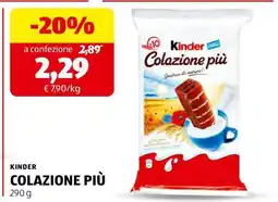 ALDI KINDER COLAZIONE PIÙ offerta