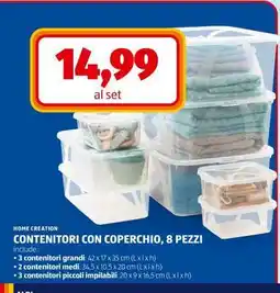 ALDI CONTENITORI CON COPERCHIO, 8 PEZZI offerta