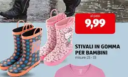 ALDI STIVALI IN GOMMA PER BAMBINI offerta