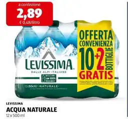 ALDI LEVISSIMA ACQUA NATURALE offerta