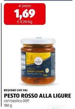 ALDI PESTO ROSSO ALLA LIGURE offerta