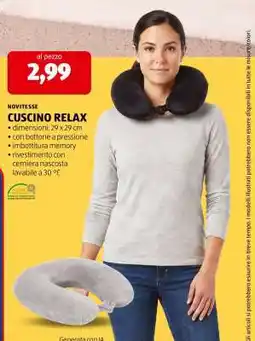 ALDI CUSCINO RELAX offerta