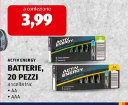 ALDI ACTIV ENERGY BATTERIE, 20 PEZZI offerta