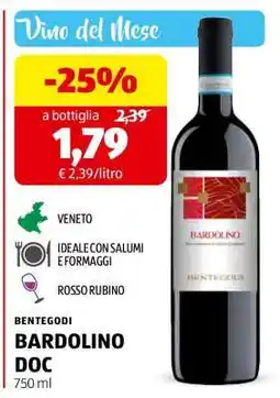 ALDI BENTEGODI BARDOLINO DOC offerta