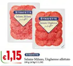 D'Italy Salame Milano, Ungherese affettato Strafette offerta