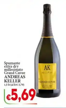 D'Italy Spumante extra dry millesimato Grand Cuvee Andreas Keller offerta