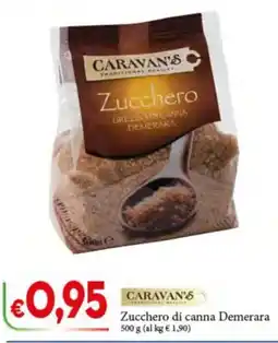 D'Italy Zucchero di canna Demerara Caravan's offerta