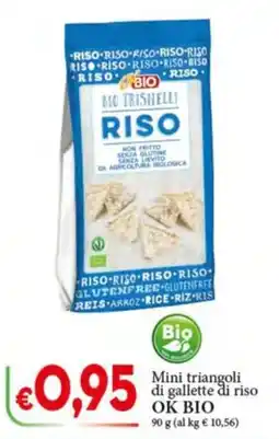 D'Italy Mini triangoli di gallette di riso OK BIO offerta