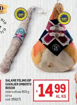 Metro Salame Felino IGP Cavalier Umberto Boschi offerta