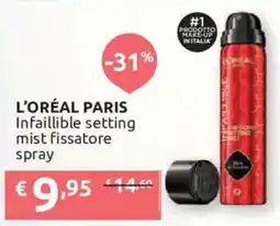 Ipersoap L'Oréal Paris Infaillible setting mist fissatore spray offerta