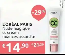 Ipersoap L'Oréal Paris Nude magique cc cream offerta