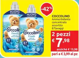 Ipersoap Coccolino Ammorbidente concentrato offerta