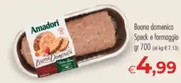 MerSi Supermercati Amadori Buona Domenica Speck e formaggio offerta