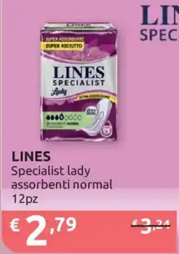 Ipersoap Lines specialist lady assorbenti normal offerta