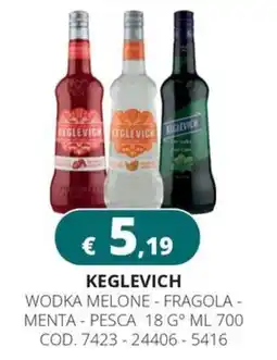 Altasfera Keglevich Wodka Melone - Fragola - Menta - Pesca offerta
