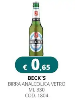 Altasfera Beck's birra analcolica vetro offerta