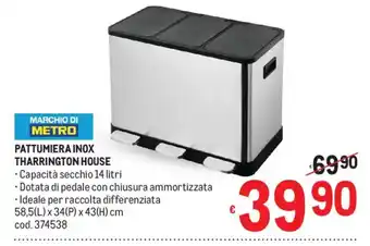 Pattumiera inox Tharrington House