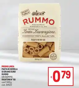 Metro Pasta di semola di grano duro Rummo Rigatoni N° 50 offerta