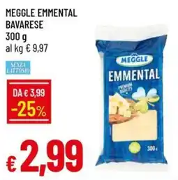 IperFamila Meggle emmental bavarese offerta