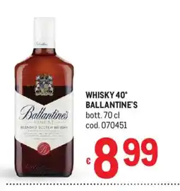 Metro Ballantine's Finest Blended Scotch Whisky offerta