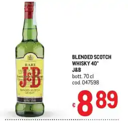 Metro J&B Blended Scotch Whisky offerta