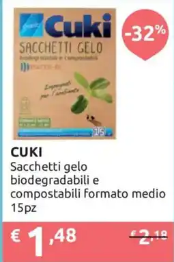 Ipersoap Cuki Sacchetti gelo biodegradabili e compostabili offerta