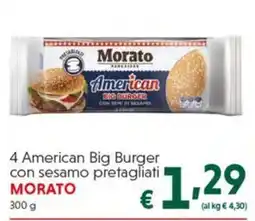 DiMeglio American Big Burger con sesamo pretagliati Morato offerta