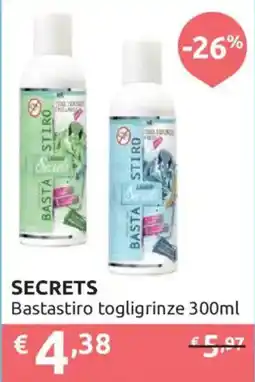 Ipersoap Secrets Bastastiro togligrinze offerta