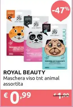 Ipersoap Royal Beauty Maschera viso tnt animal assortita offerta