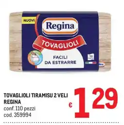 Metro Tovaglioli tiramisu 2 veli Regina offerta