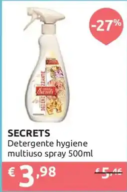 Ipersoap Secrets Detergente hygine multiuso spray offerta