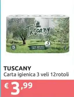 Ipersoap Tuscany carta igienica 3 veli offerta