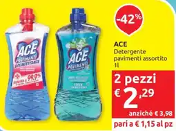 Ipersoap ACE Detergente pavimenti assortito offerta