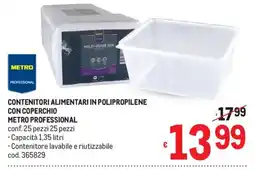 Metro Contenitori alimentari in polipropilene con coperchio Metro Professional offerta
