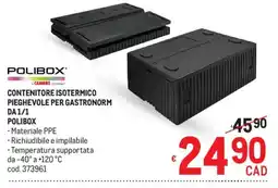 Metro Contenitore isoterma pieghevole per gastronorm da 1/1 Polibox offerta