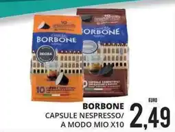 Mazzeo Giocattoli Borbone capsule nespresso offerta