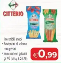 MerSi Supermercati Citterio Irresistibili snack offerta