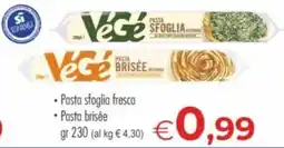 MerSi Supermercati VeGe pasta sfoglia fresca offerta